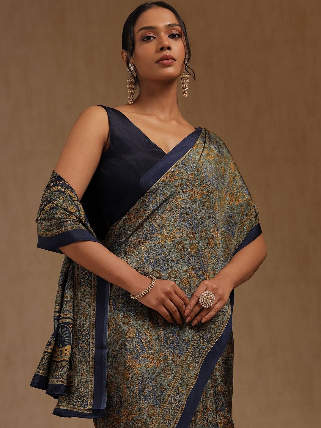 Soch Soch Floral Pure Crepe Saree