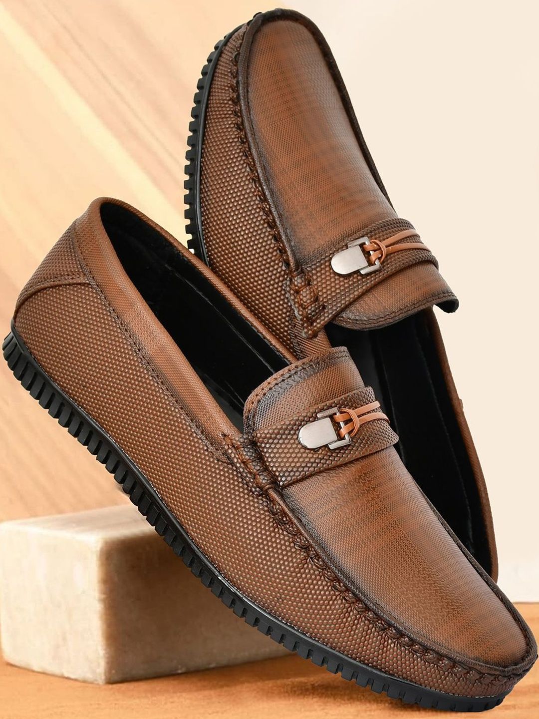 HERE&NOW Men Tan Formal Shoes