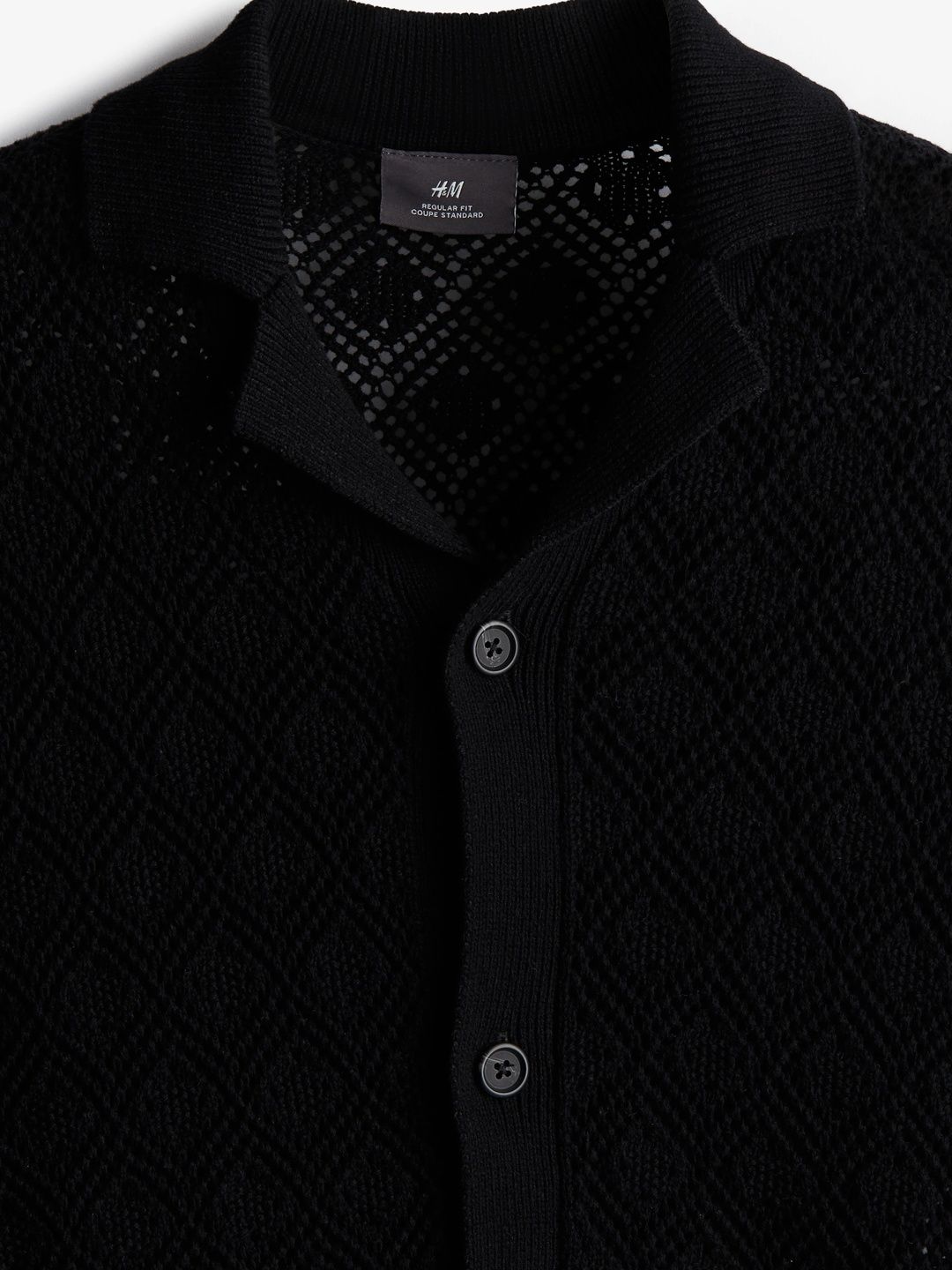 Buy H&M Regular Fit Crochet-Look Resort Shirt - Shirts for Men