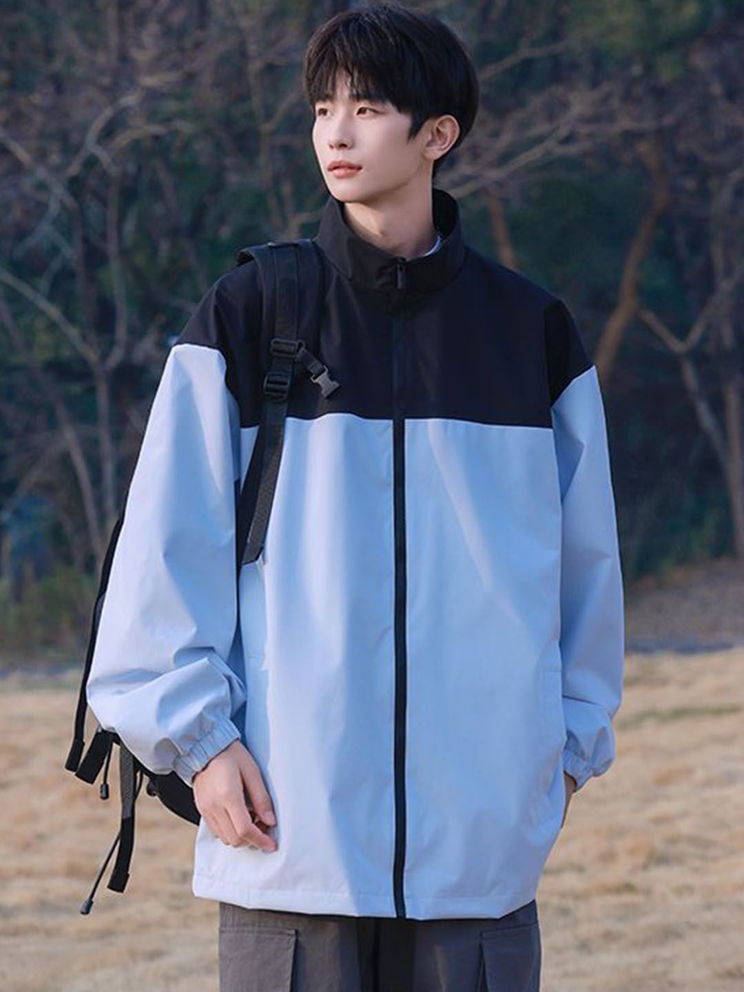 StyleCast x Revolte Men Colourblocked Windcheater Tailored Jacket