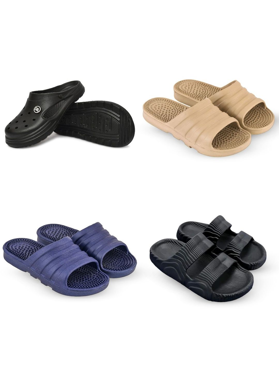 Feel alive Set Of 4 Ultra-Comfortable & Lightweight Clogs