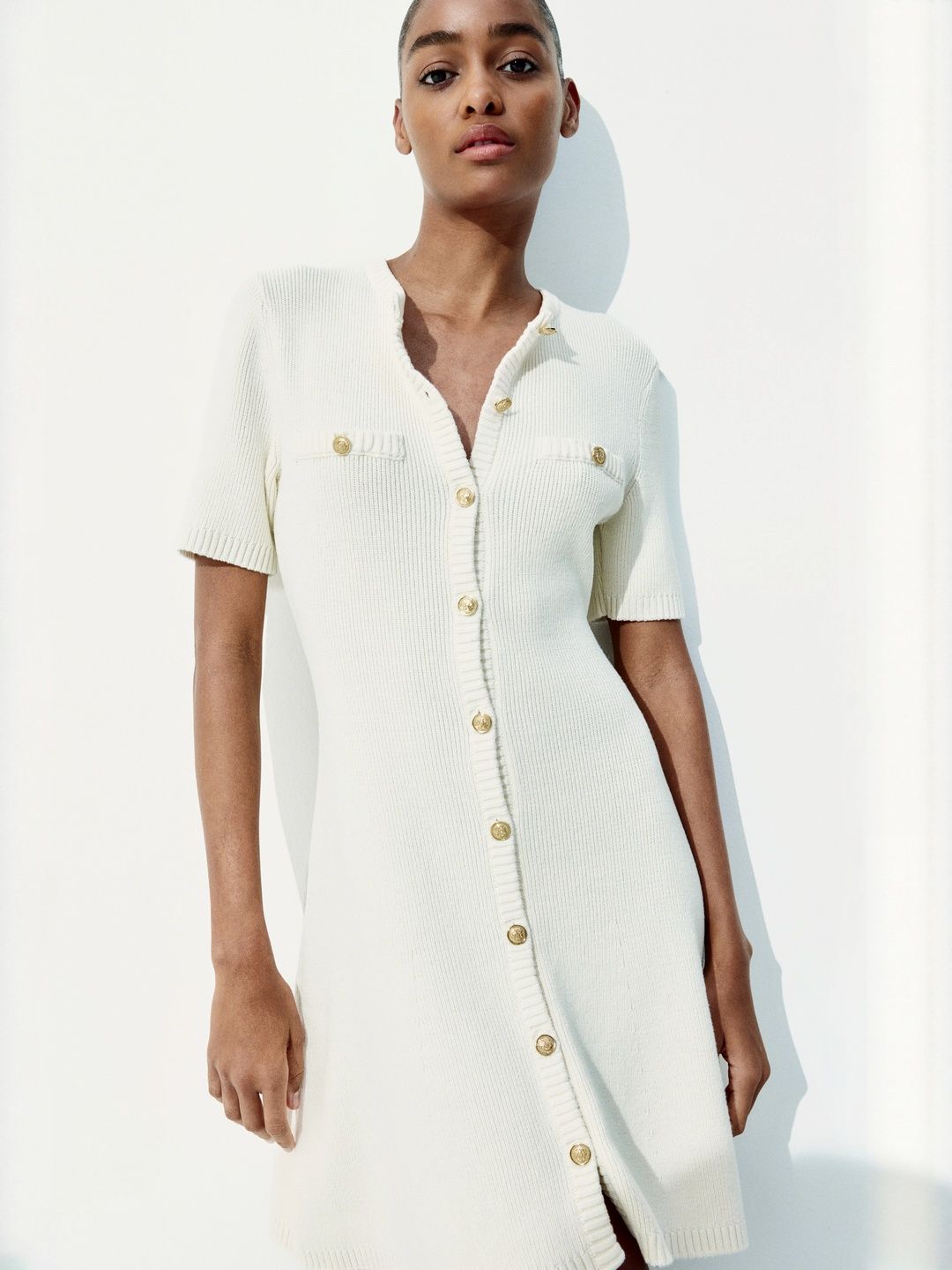 Buy H&M Rib-Knit Button-Front Dress - Dresses for Women 33471573 | Myntra Buy H&M Rib-Knit Button-Front Dress - Dresses for Women 33471573 | Myntra