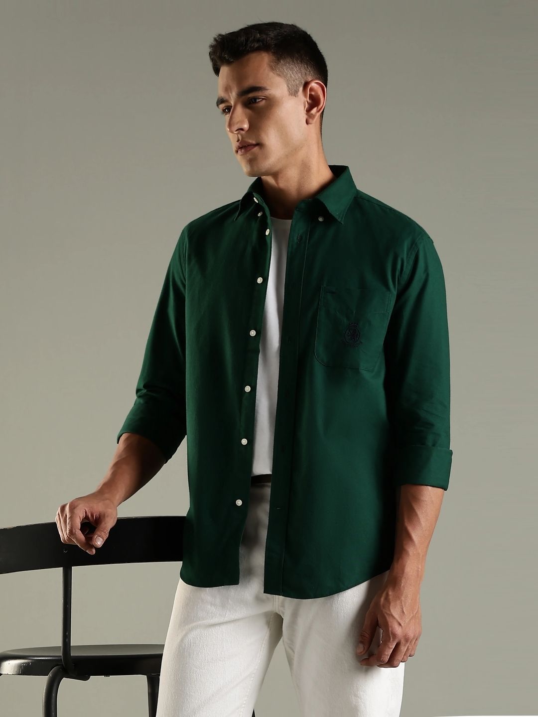Tommy Hilfiger Tommy Hilfiger Men Solid Button-Down Collar Casual Shirt