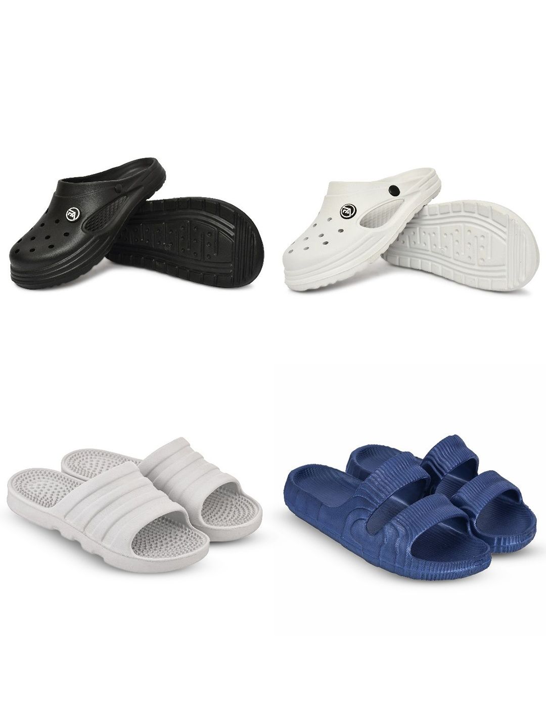 Feel alive Set Of 4 Ultra-Comfortable & Lightweight Clogs