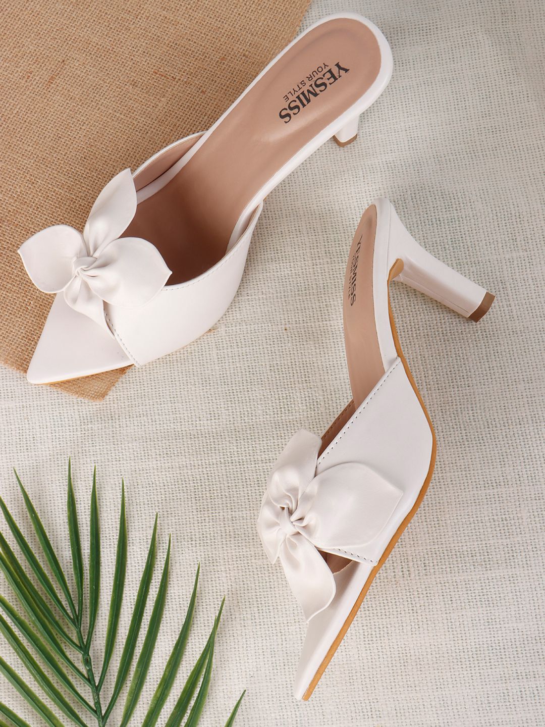 Yesmiss Yesmiss Women Embellished Stiletto Mules with Bows