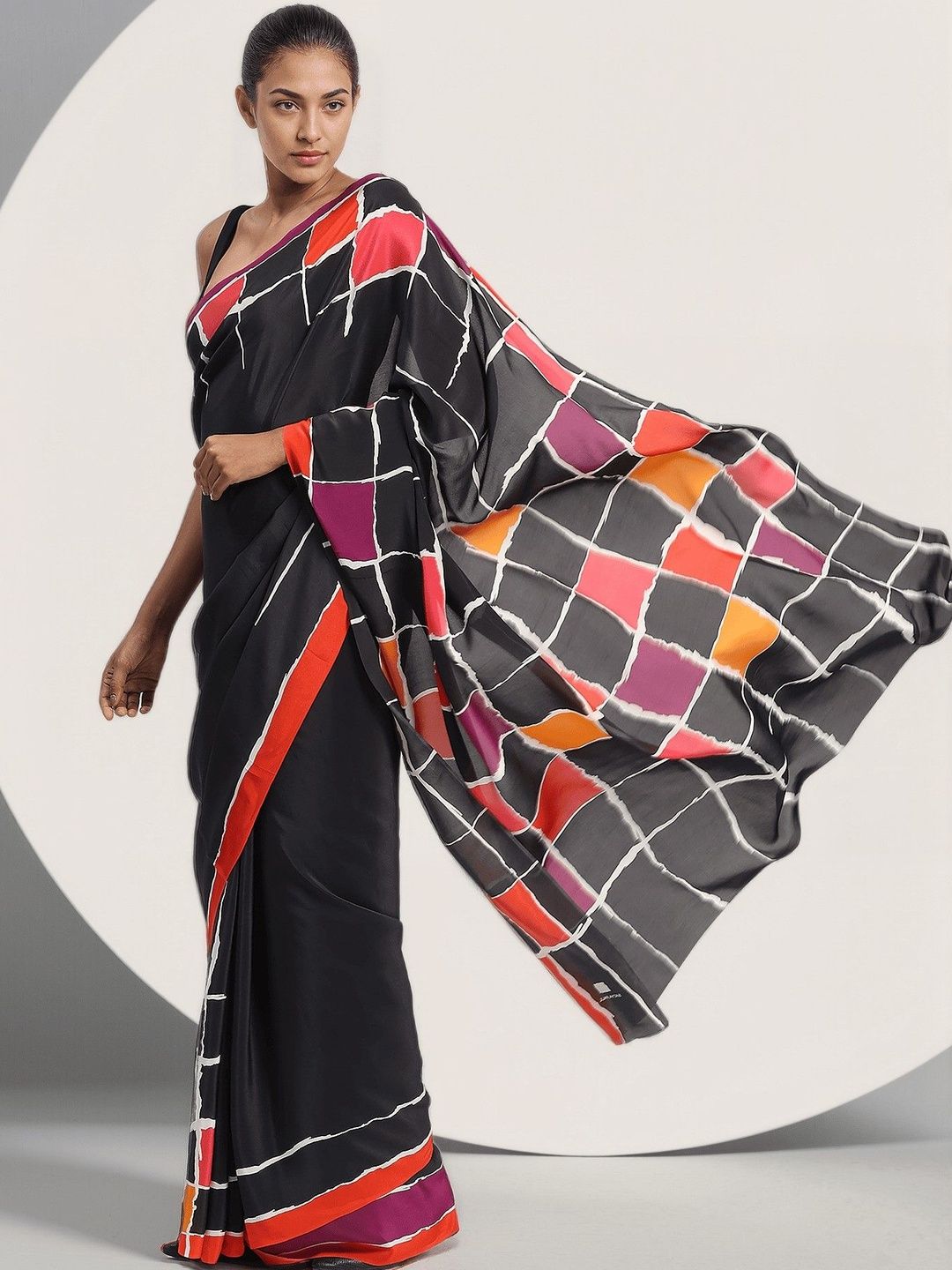 Satya Paul Satya Paul Women Geometric Printed Saree