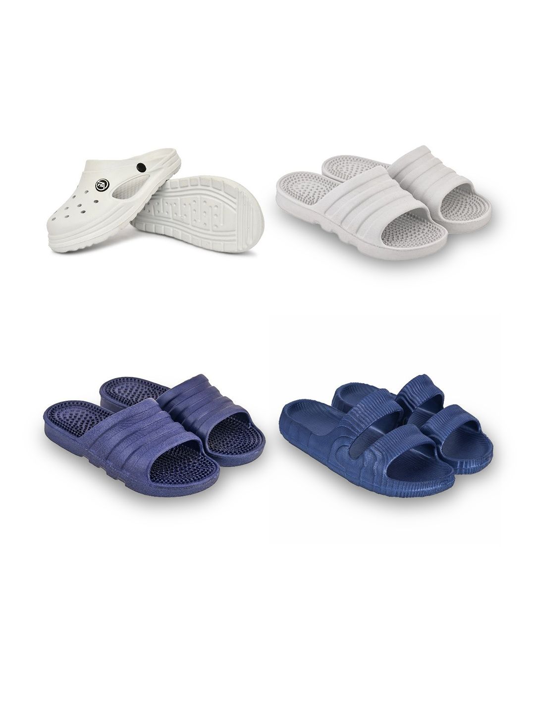 Feel alive Set Of 4 Ultra-Comfortable & Lightweight Clogs