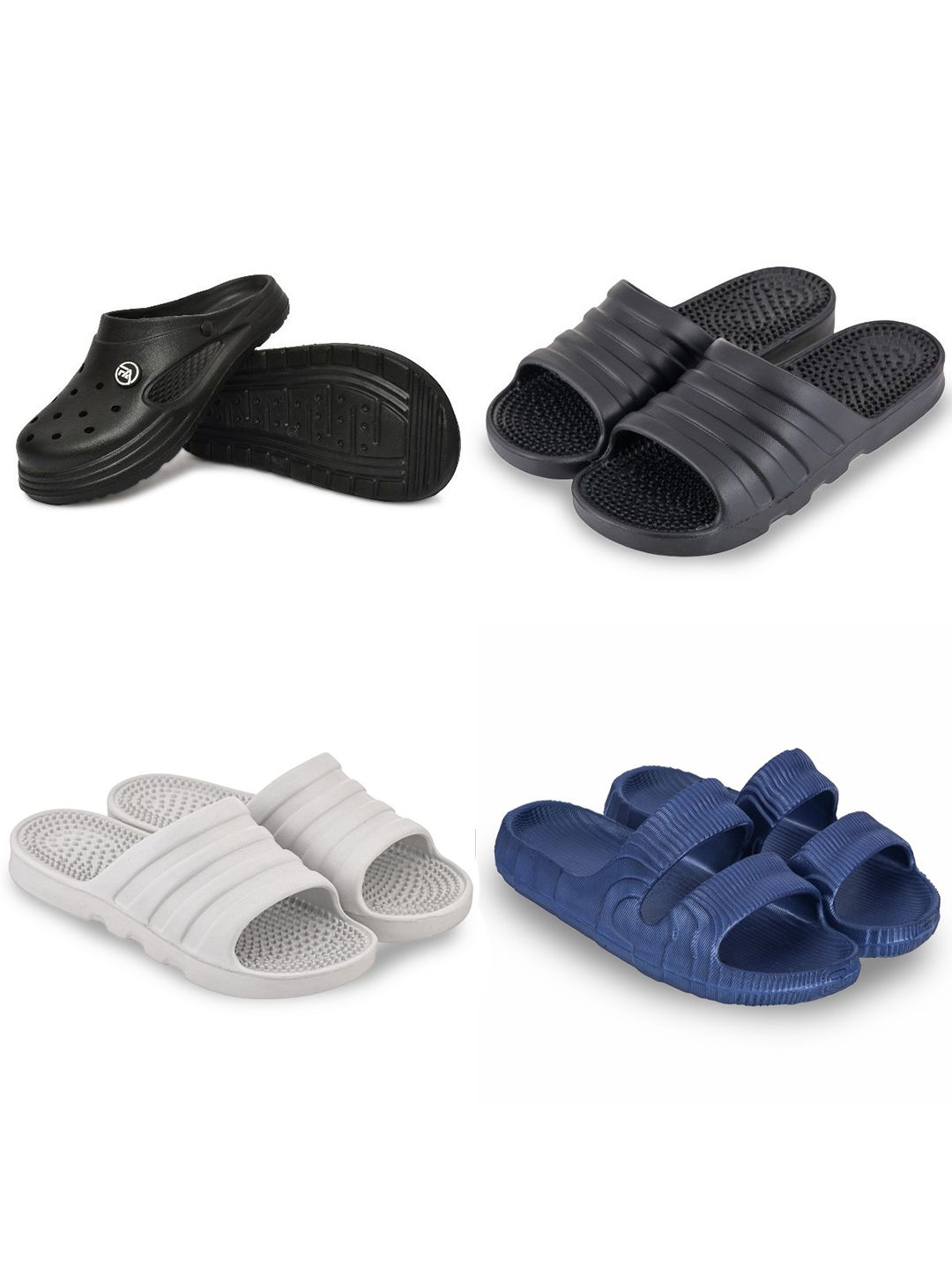 Feel alive Men Set of 4 Lightweight Flip Flops