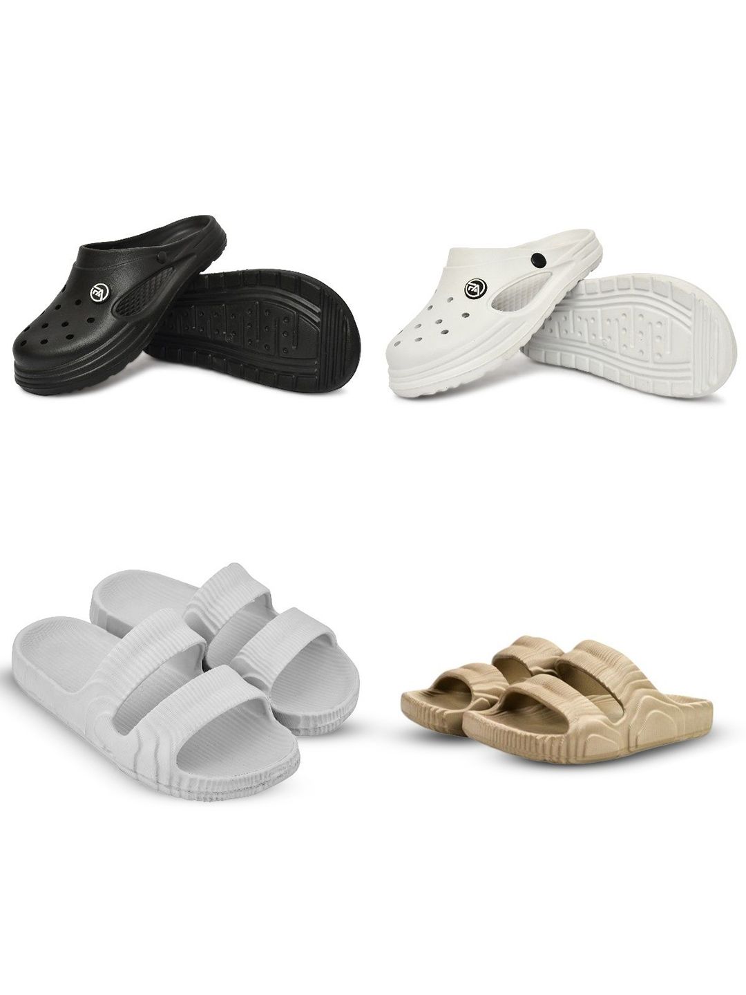 Feel alive Men Pack of 4 Lightweight Clogs