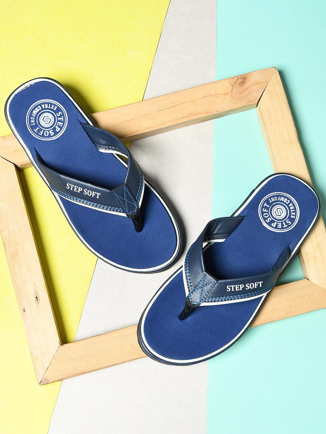 STEPSOFT Printed Thong Flip-Flops with Cushioned Comfort Footbed