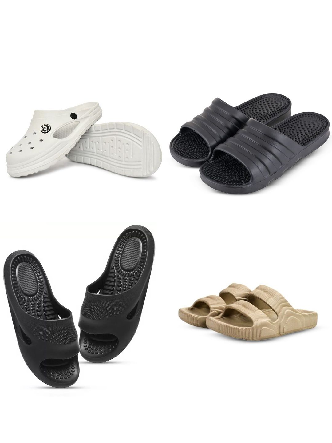 Feel alive Set of 4 Men Ultra-Comfortable Lightweight Sliders
