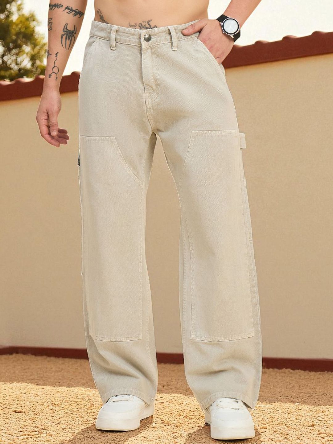 STUDIO NEXX Men Baggy Fit Mid-Rise Jeans