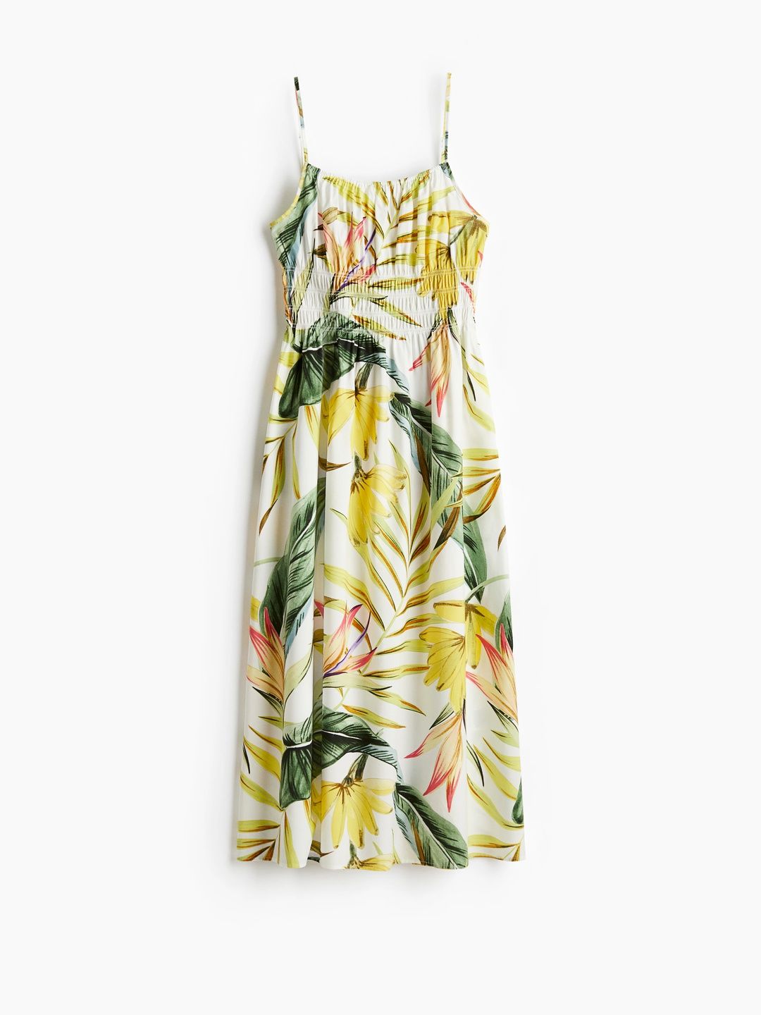 h&m linen lemon dress White/lemon Linen-Blend Dress for kids