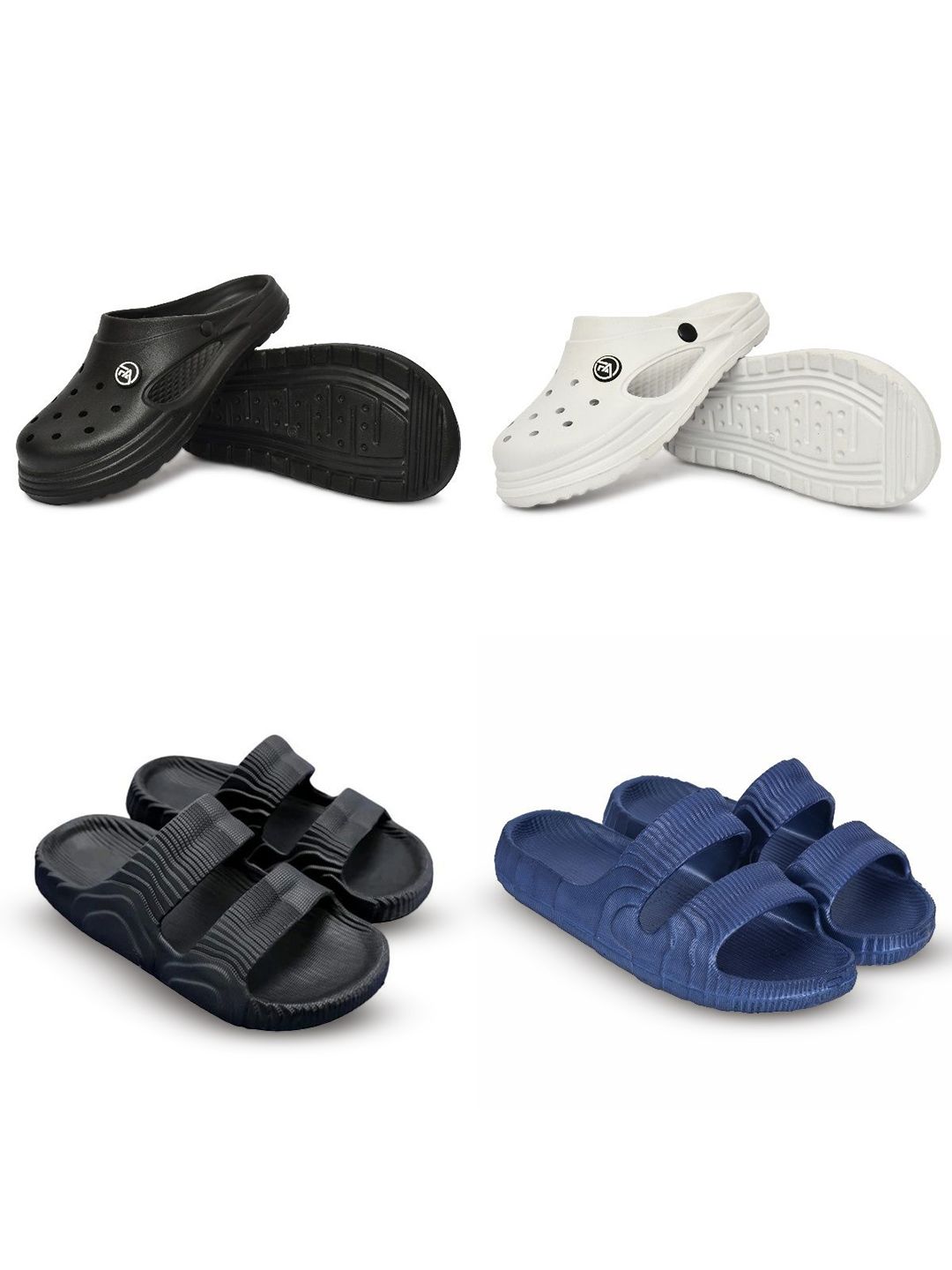 Feel alive Men Pack Of 4 Lightweight Clogs