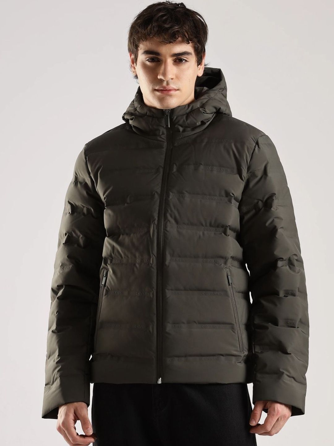 Calvin Klein Jeans Men Hooded Solid Puffer Jacket