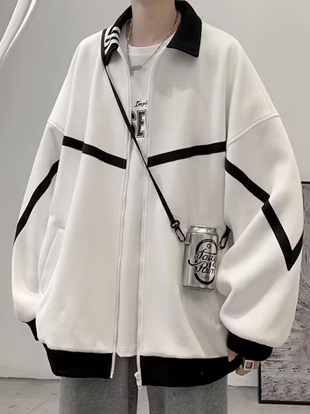StyleCast x Revolte Men Striped Regular Outdoor Tailored Jacket