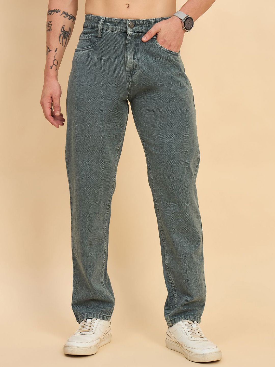 STUDIO NEXX Men Straight Fit Mid-Rise Jeans