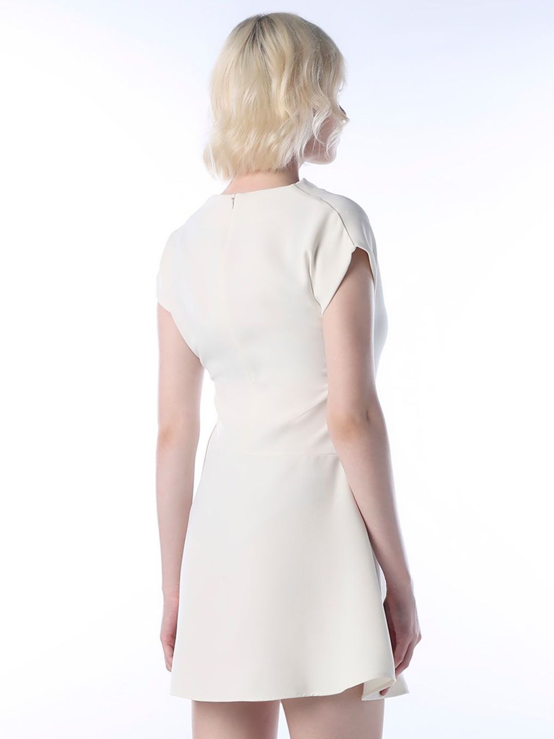 Cowl Neck A-Line Mini Dress