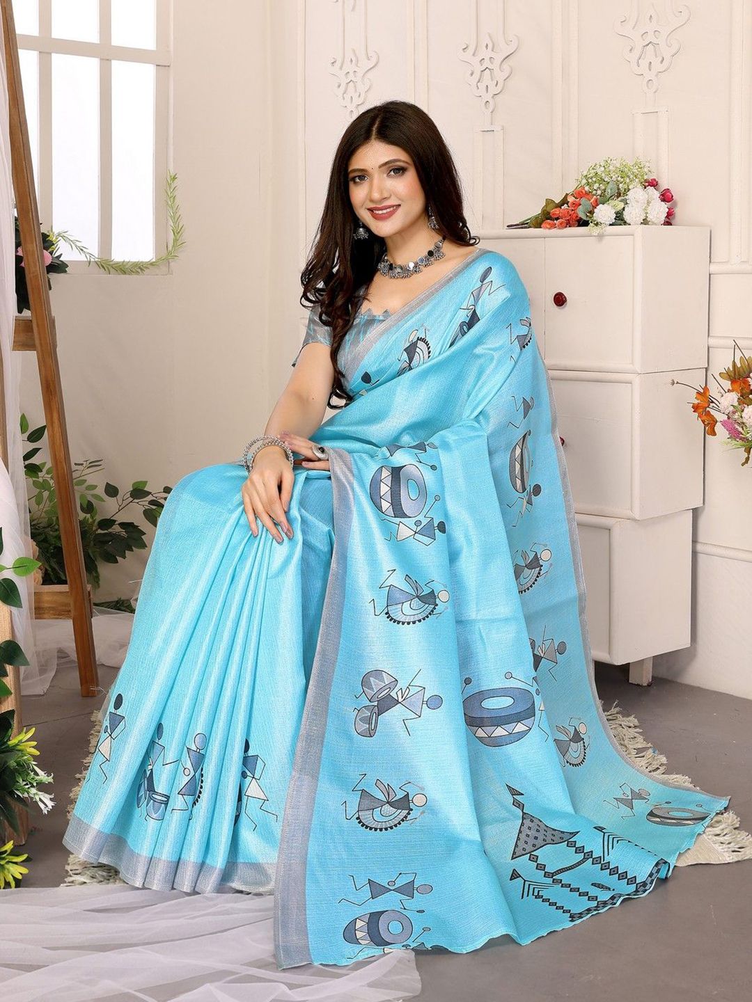 priyashi priyashi Women Ethnic Motifs Printed Saree