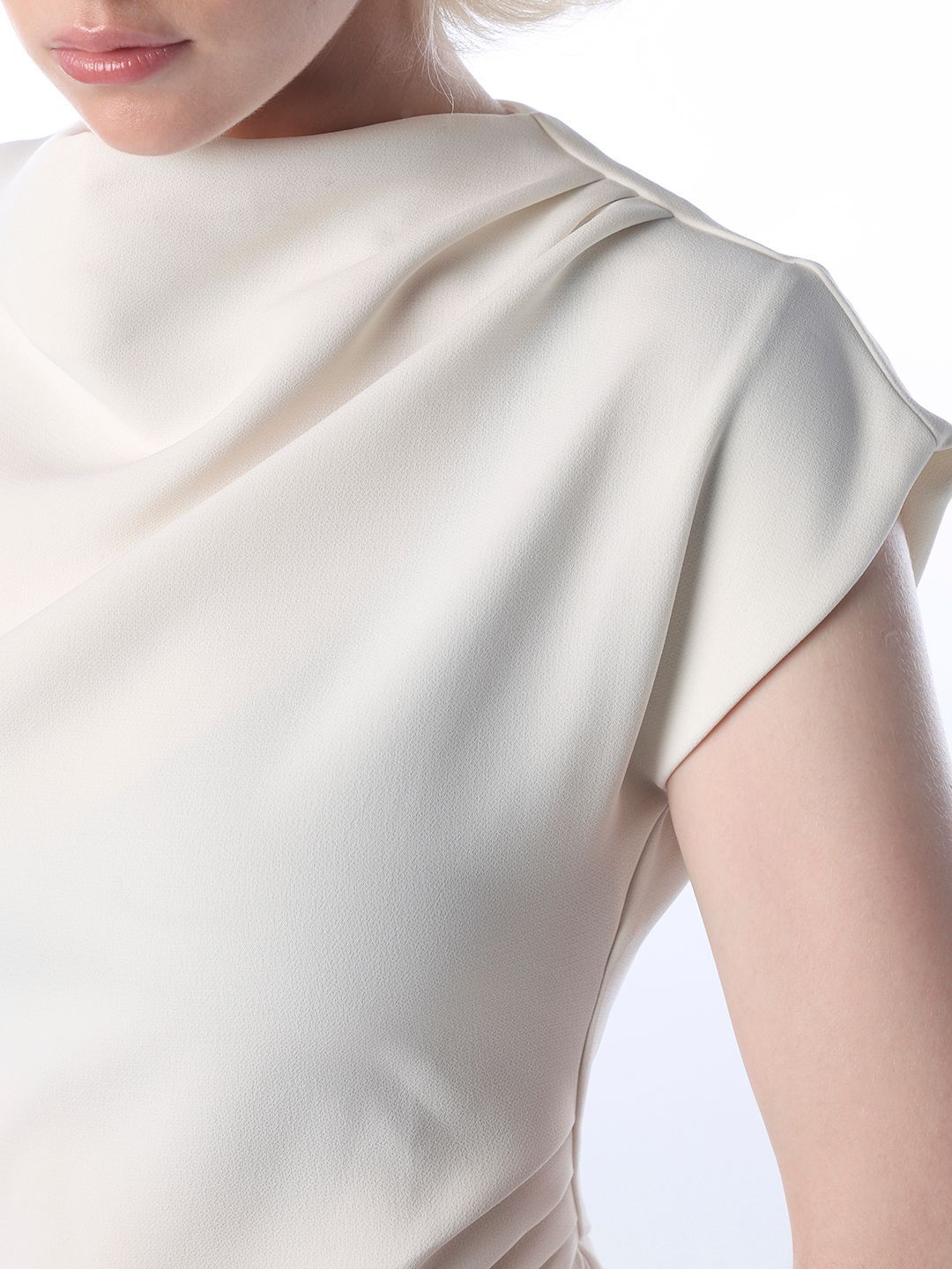 Cowl Neck A-Line Mini Dress
