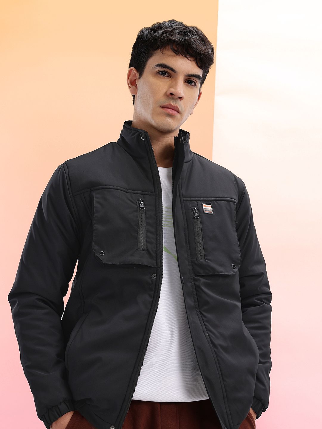 Buy HRX by Hrithik Roshan Mock Collar Outdoor Bomber-Style Padded