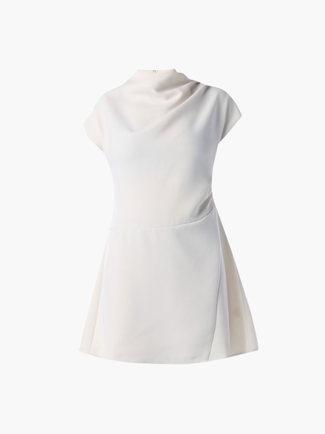 Cowl Neck A-Line Mini Dress