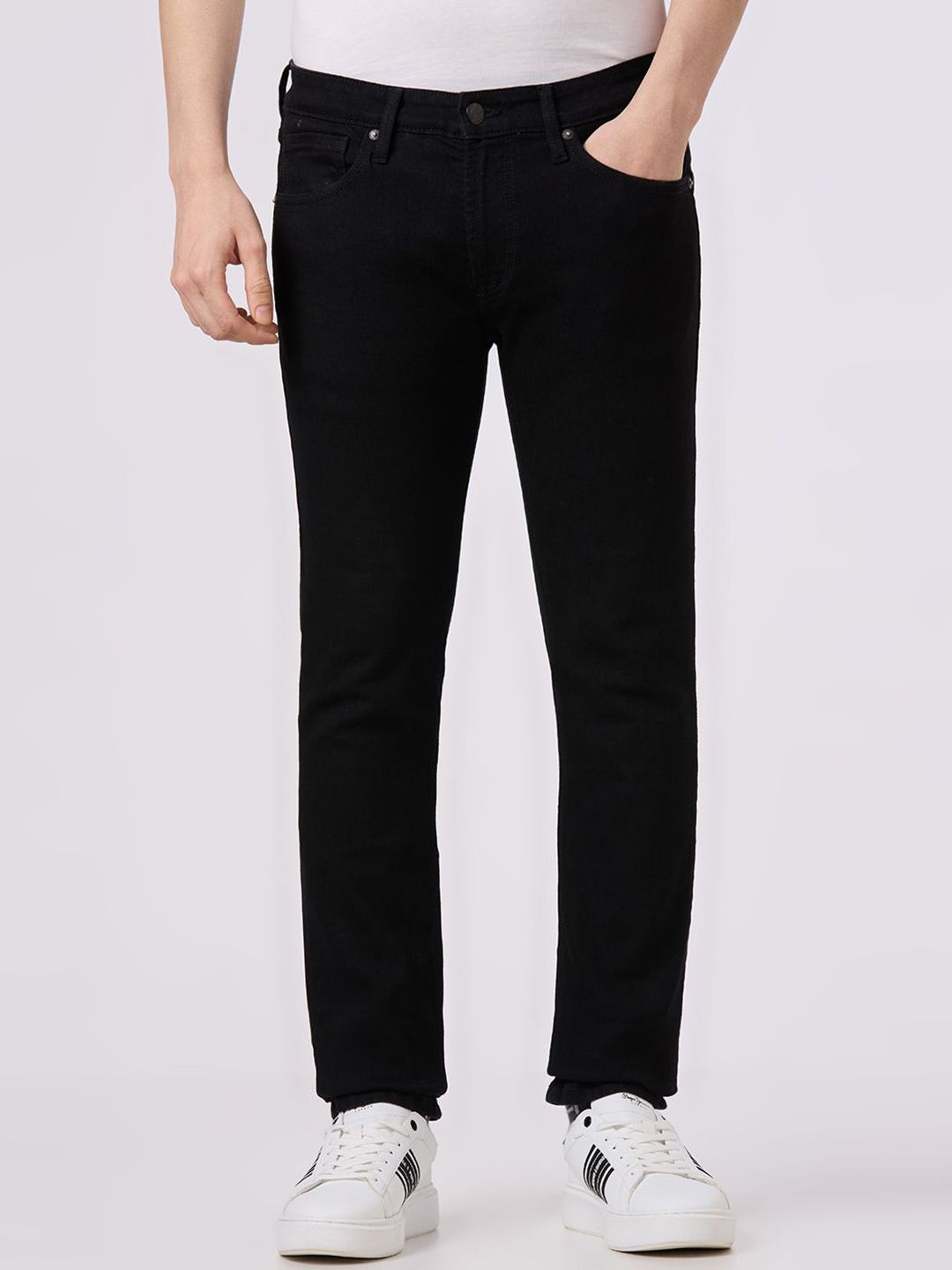 Pepe Jeans Men Slim Fit Low-Rise Clean Look Stretchable Jeans