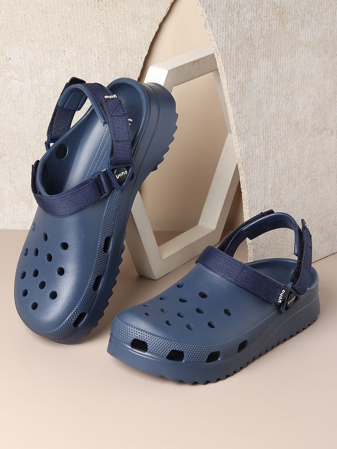 yoho Men Hacker 001 Jagged Anti-Skid Sole Adjustable Strap Footpharma Footbed Clog
