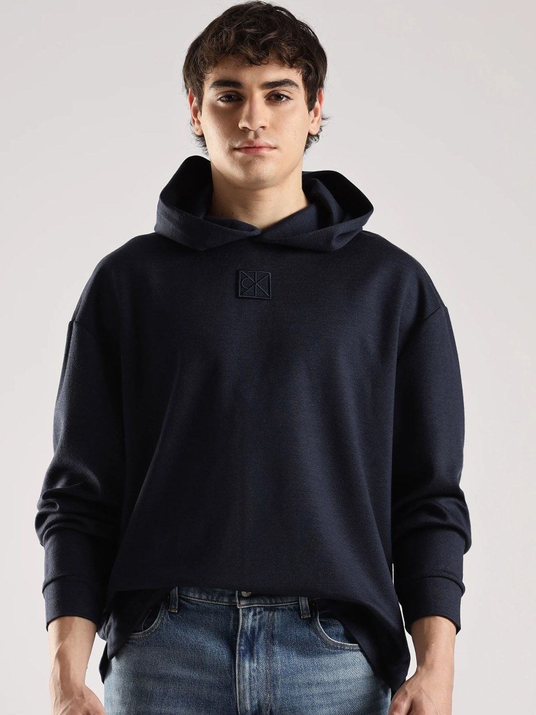 Calvin Klein Jeans Calvin Klein Jeans Men Solid Hooded Pullover Sweatshirt