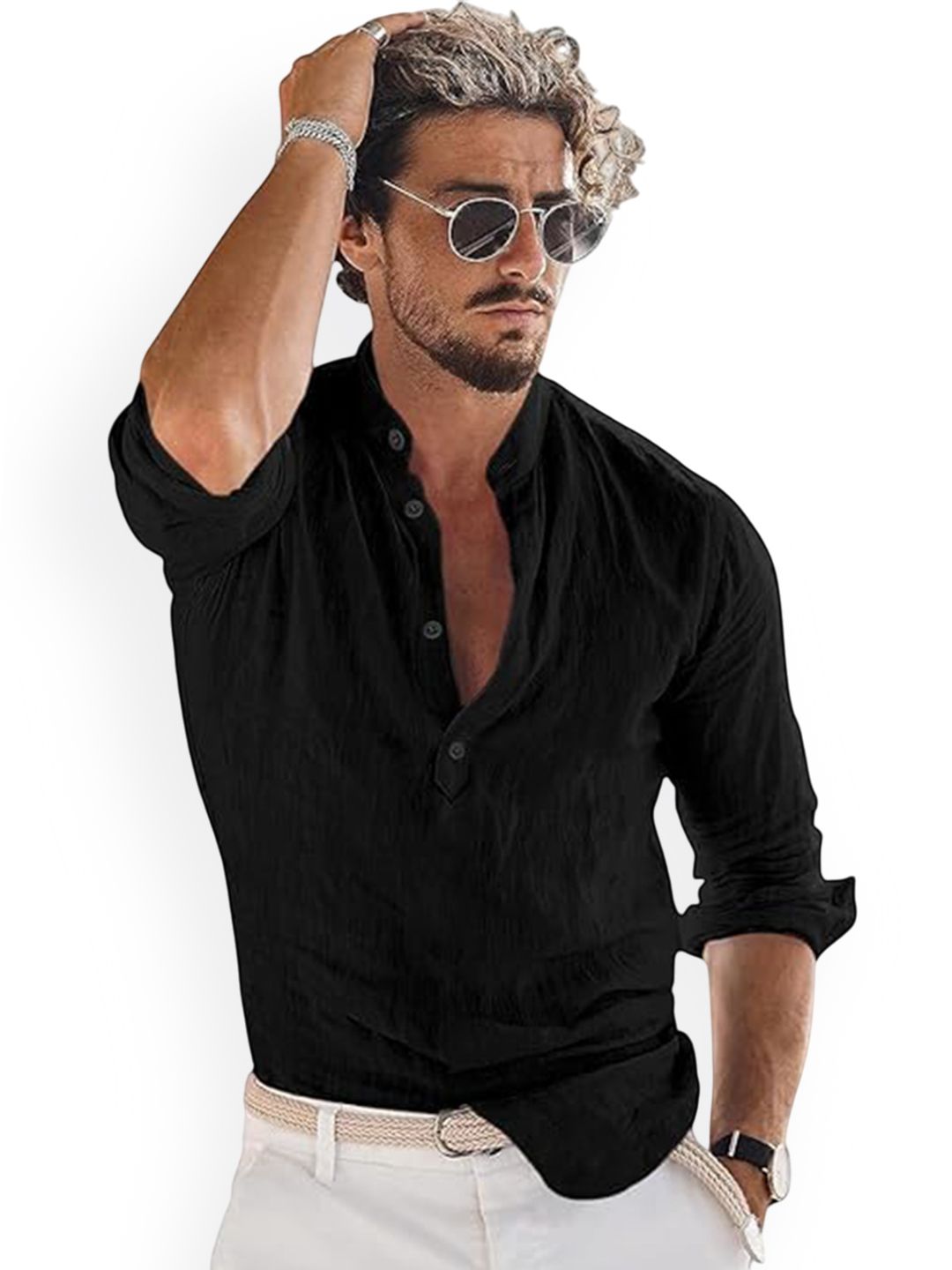 univibe Men Band Collar Kurta