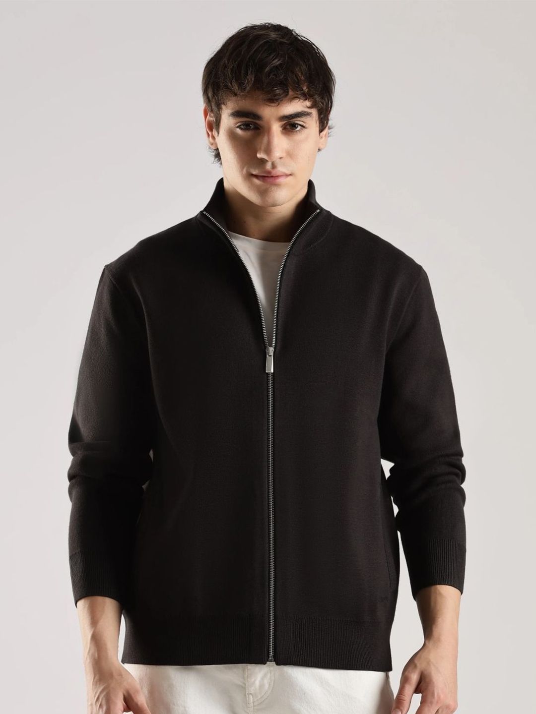 Calvin Klein Jeans Men Solid Relaxed Fit Bomber Jacket