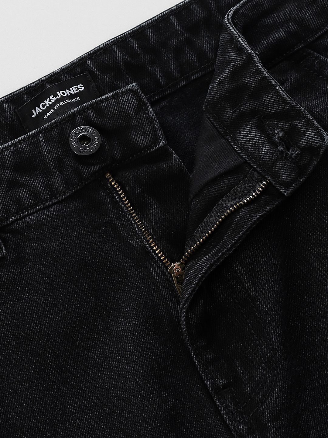 Cotton Denim High-Rise Cargo Jeans