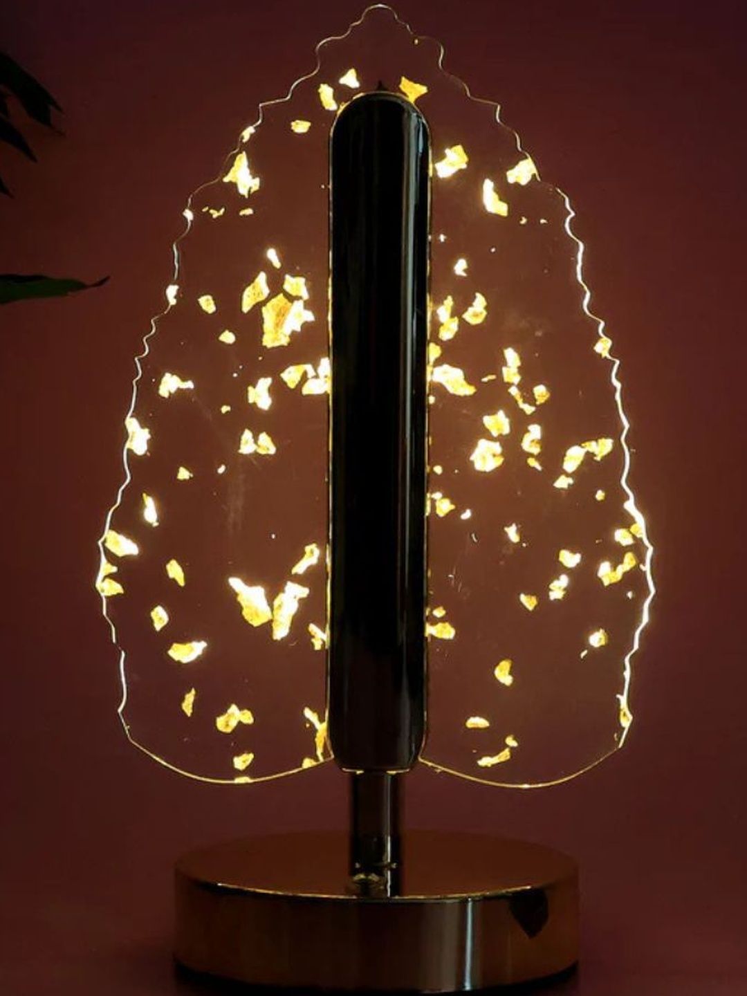 DeoDap Crystal Leaf Lamp