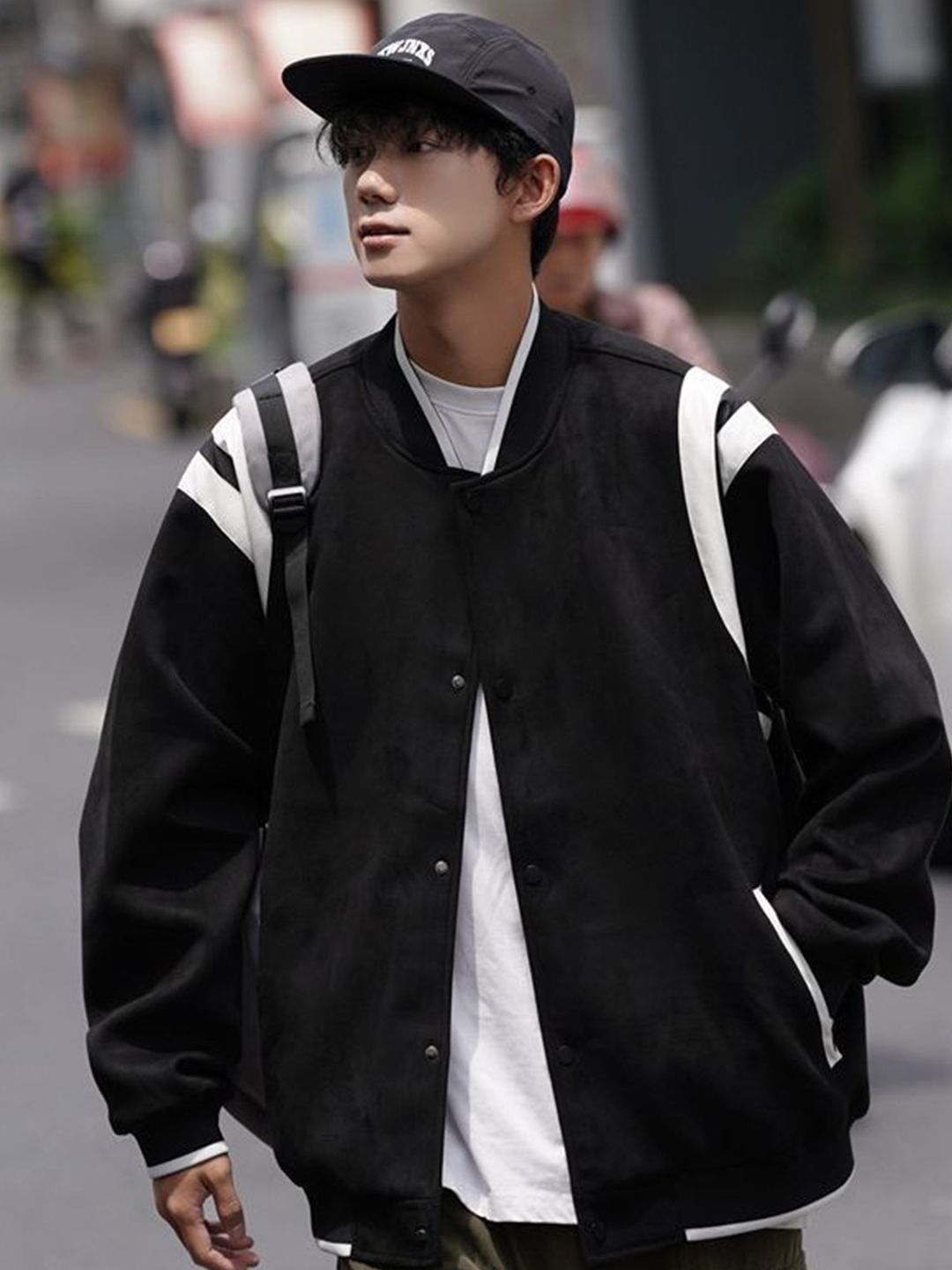Mast & Harbour Men Mock Collar Colourblocked Bomber Jacket