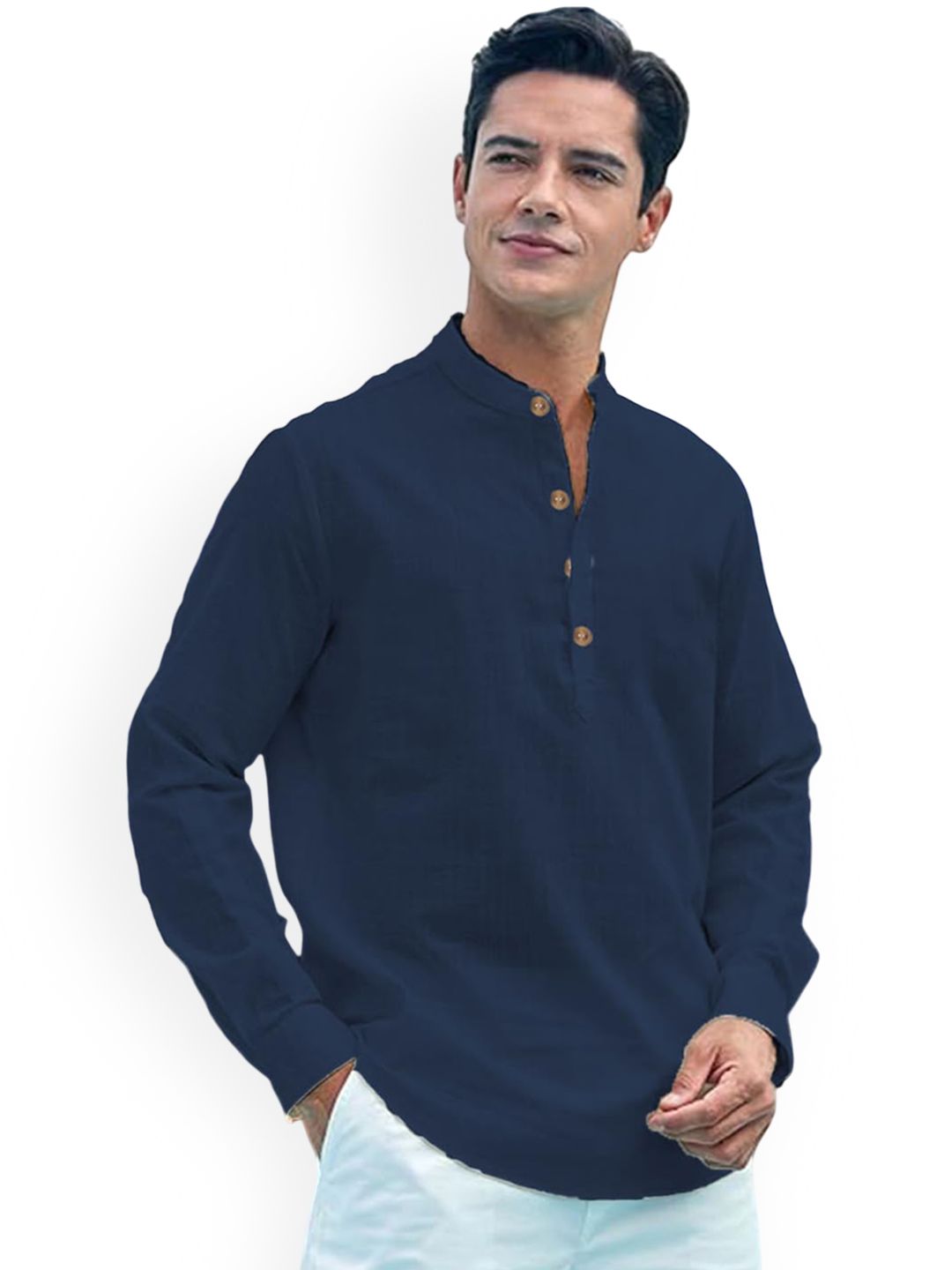 univibe Men Solid Daily Cotton Straight Kurta