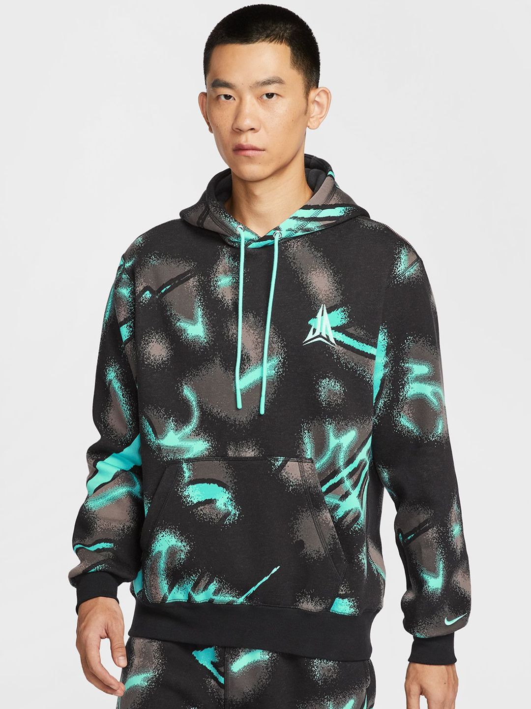 jordan wings hoodie green tie dye