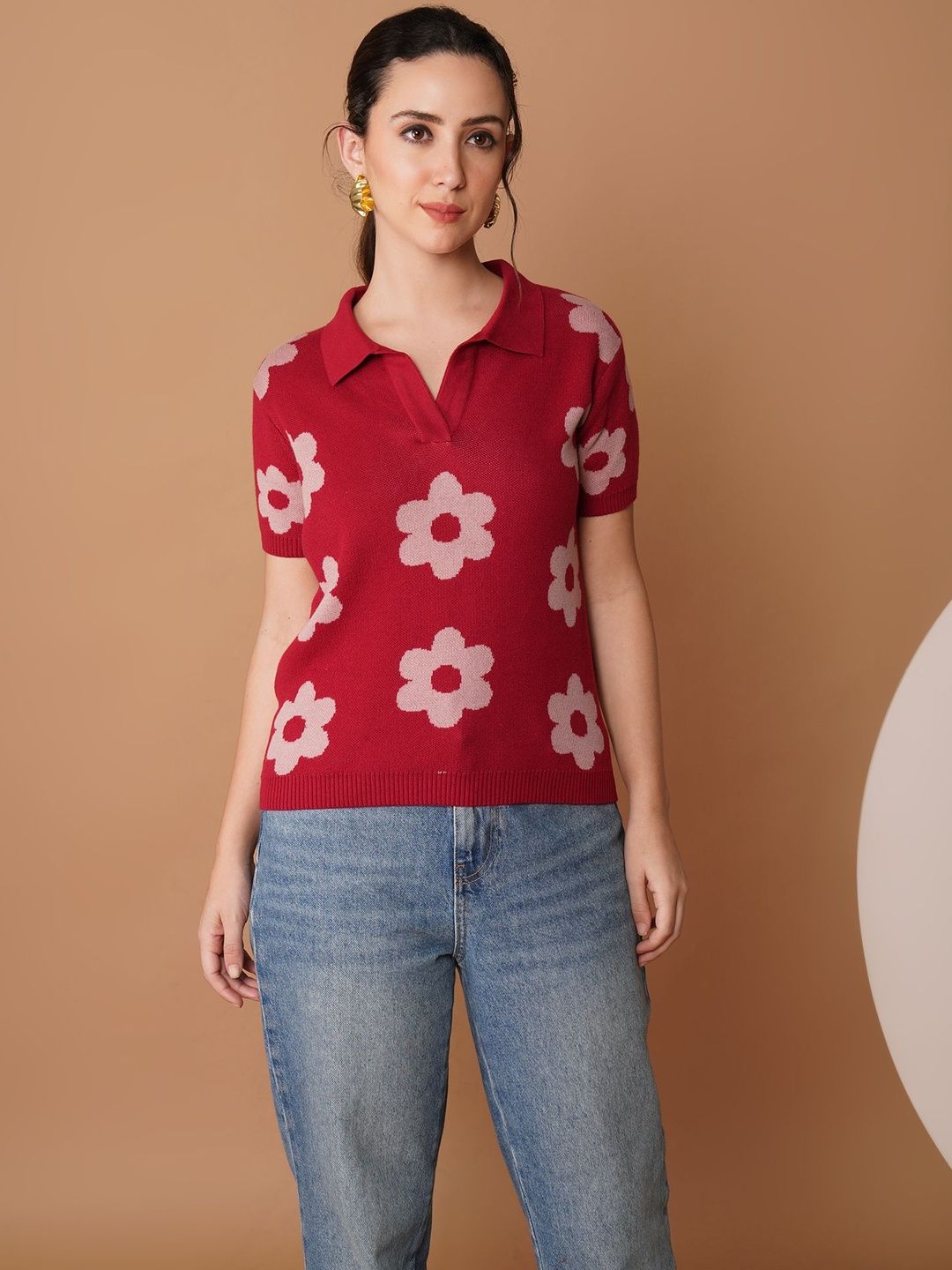Chemistry Chemistry Women Floral Print Cotton Top