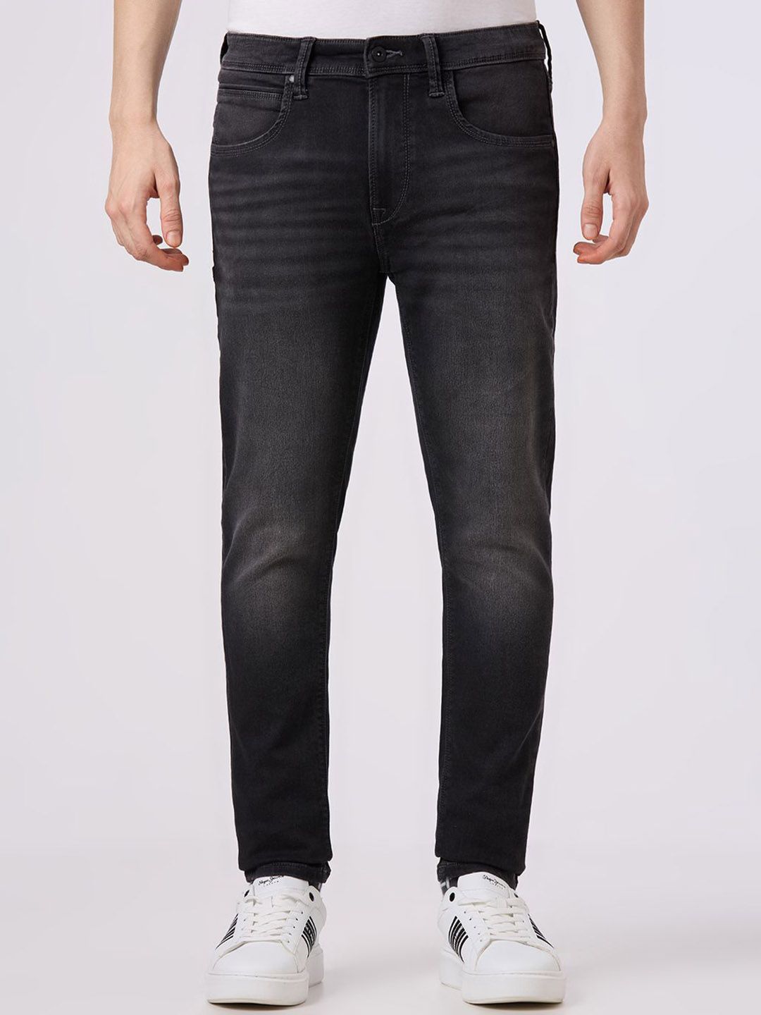 Pepe Jeans Men Slim Fit Mid-Rise Light Fade Stretchable Jeans