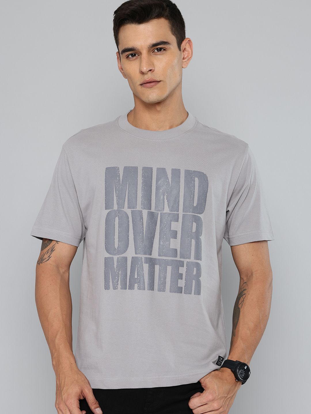 Flying Machine Typography Printed Pure Cotton T-shirt
