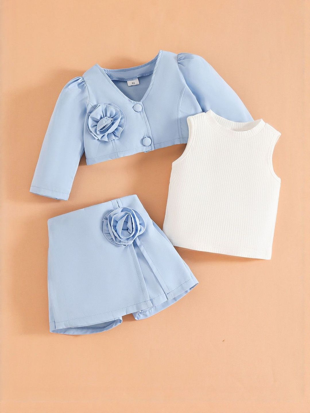Hopscotch Girls 3 Piece Rosette Details Clothing Set