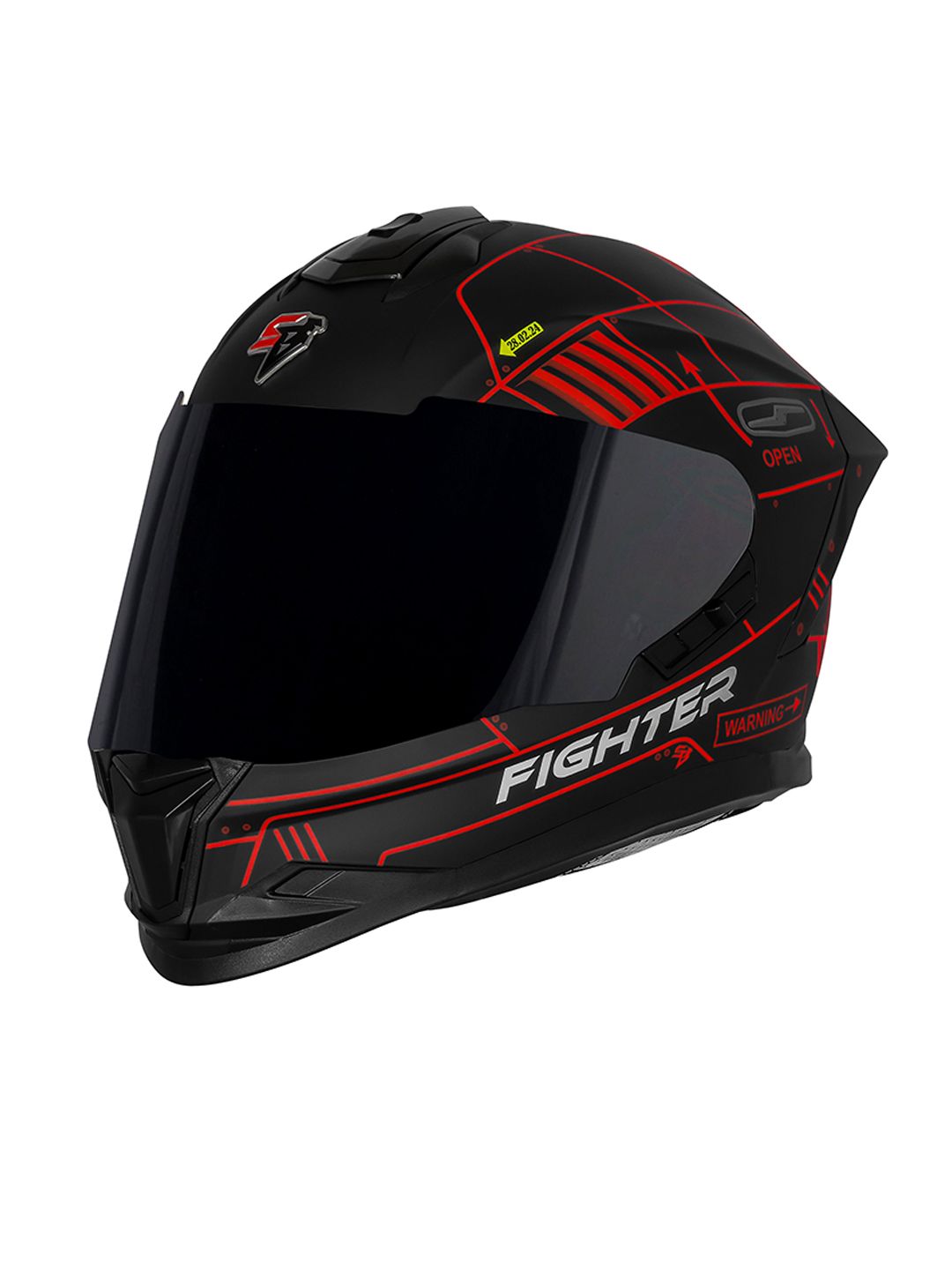 Steelbird Typography Printed SBH 57 Fighter Steel Helmet