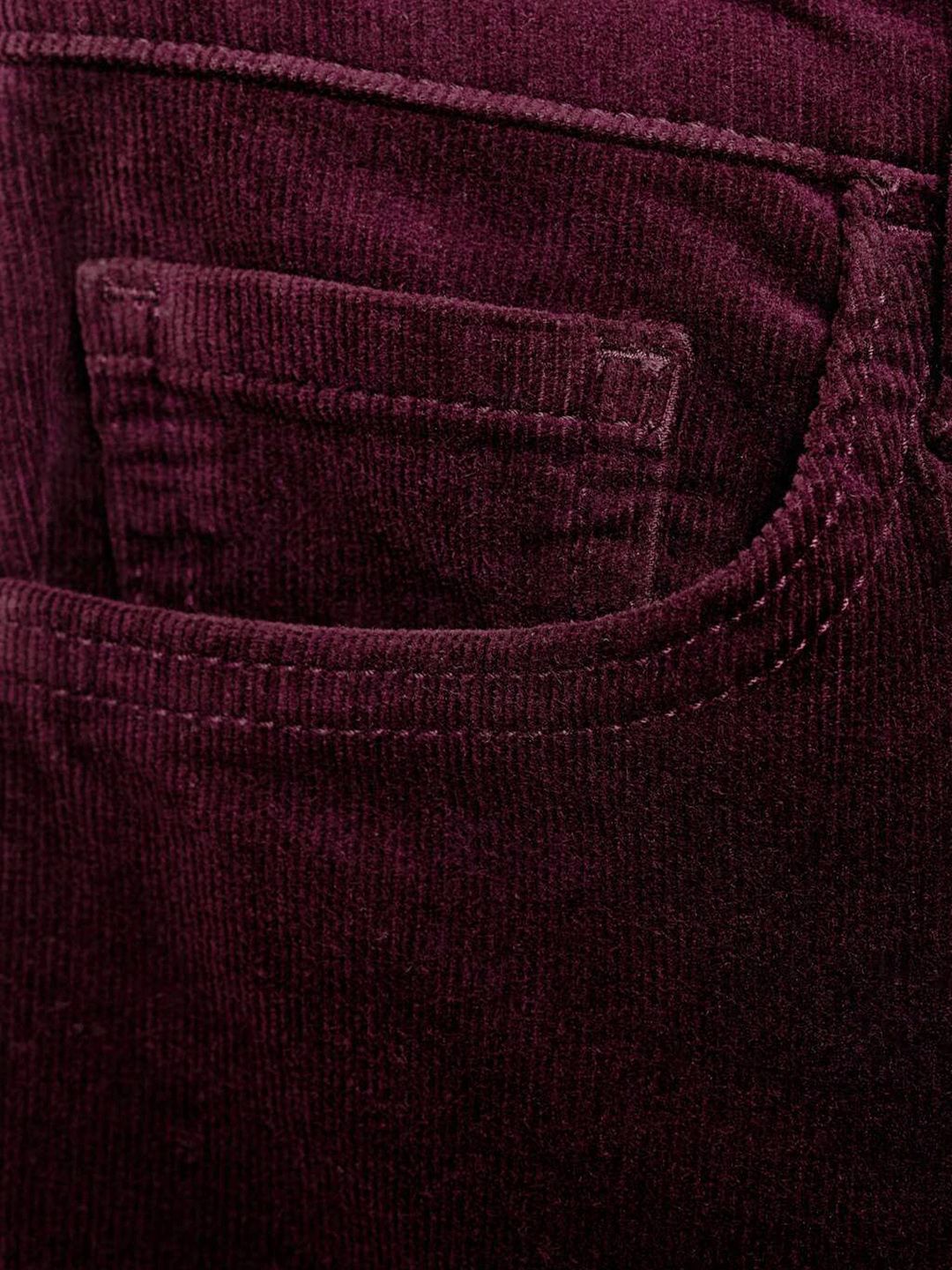 Mid-Rise Flared Corduroy Cropped Stretchable Jeans
