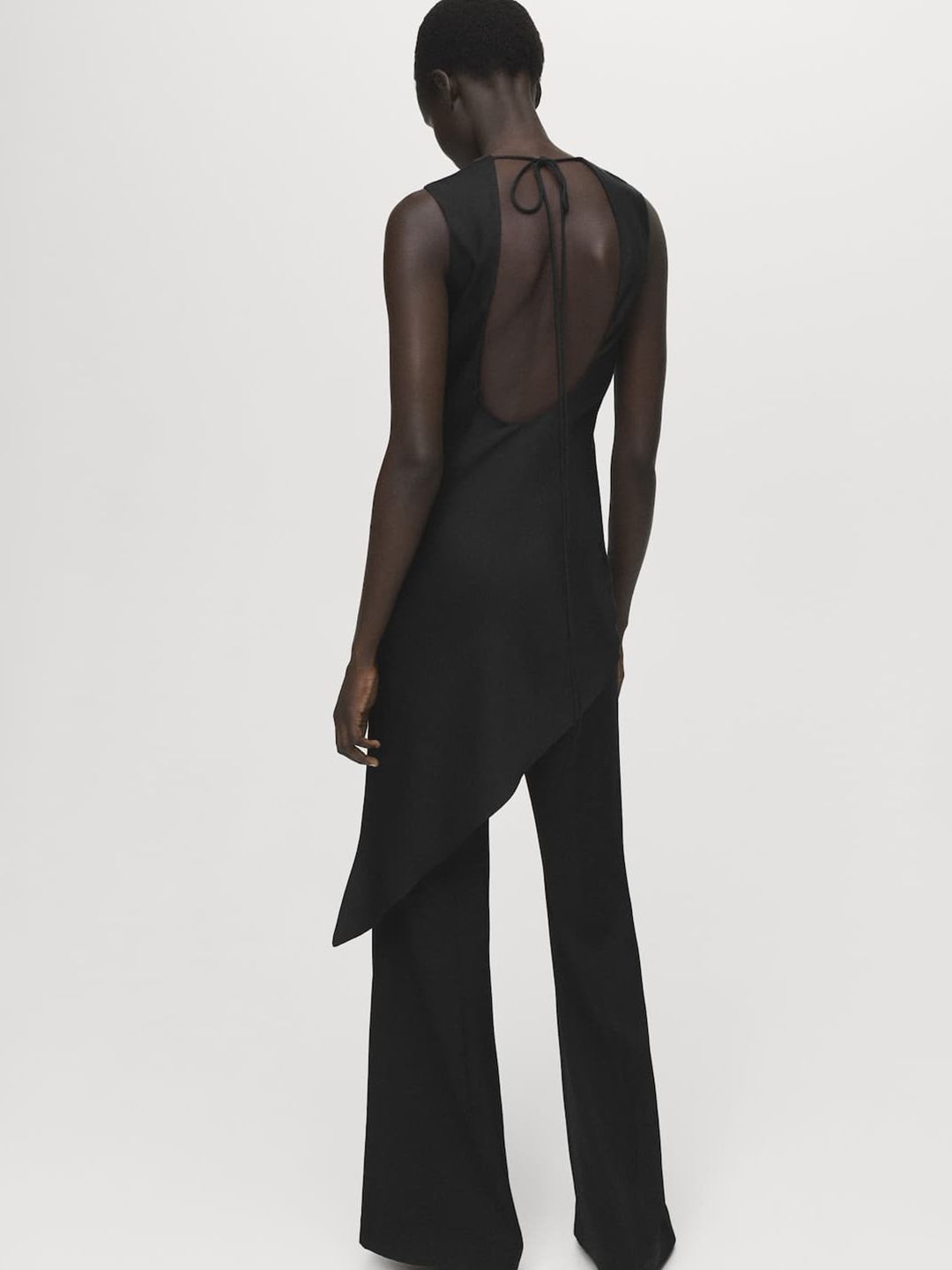 Asymmetrical Satin Finish Longline Top