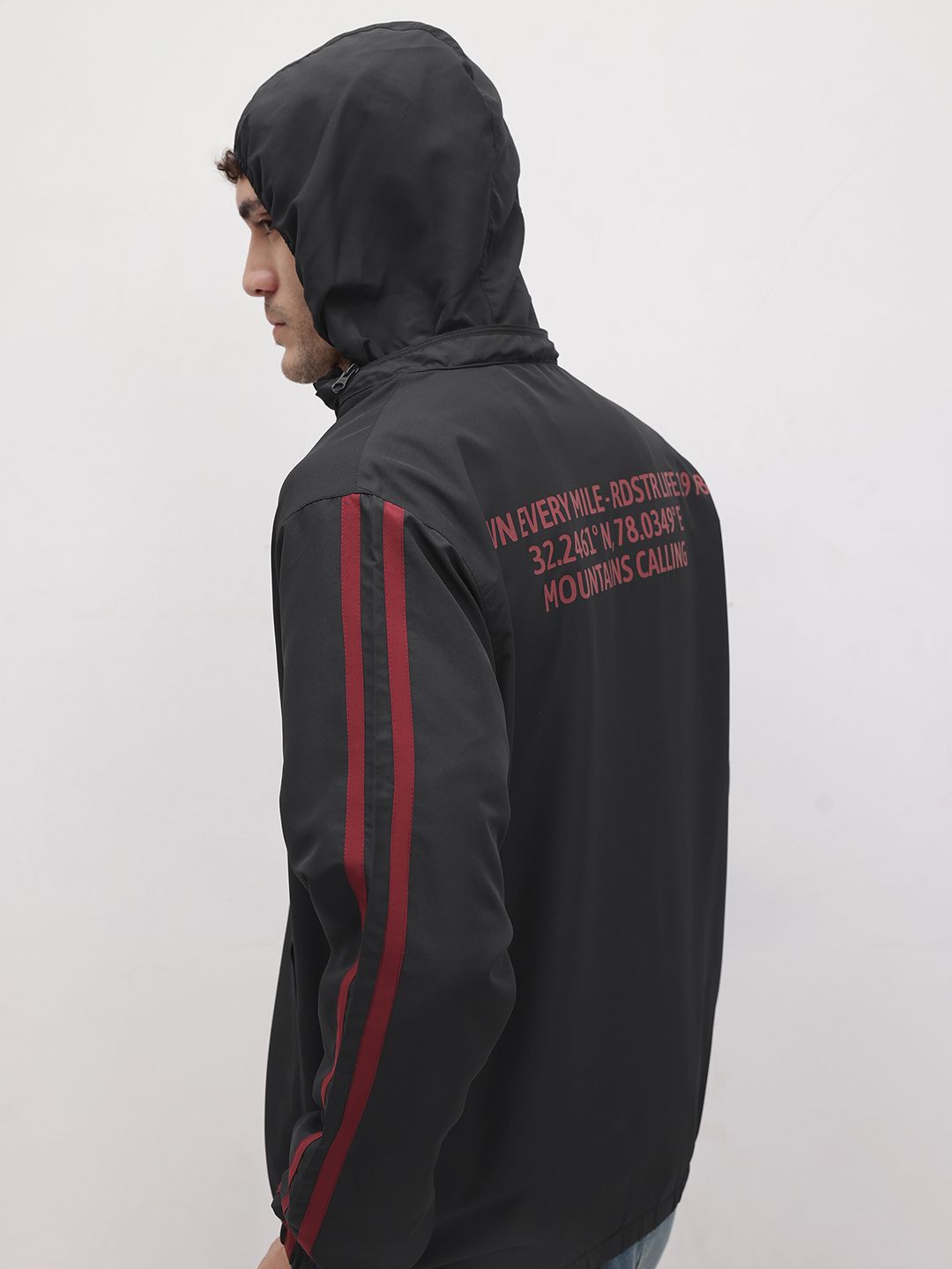The Roadster Life Co. Typography Print Hooded Tailored Jacket
