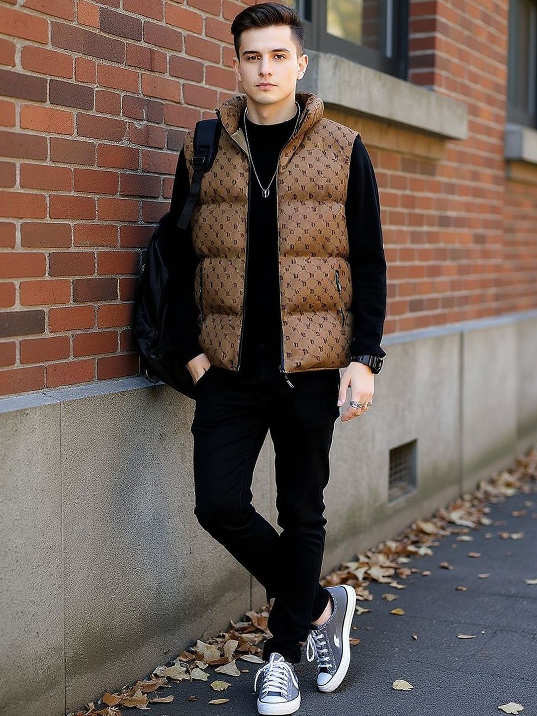 HERE&NOW Men Geometric Padded Jacket