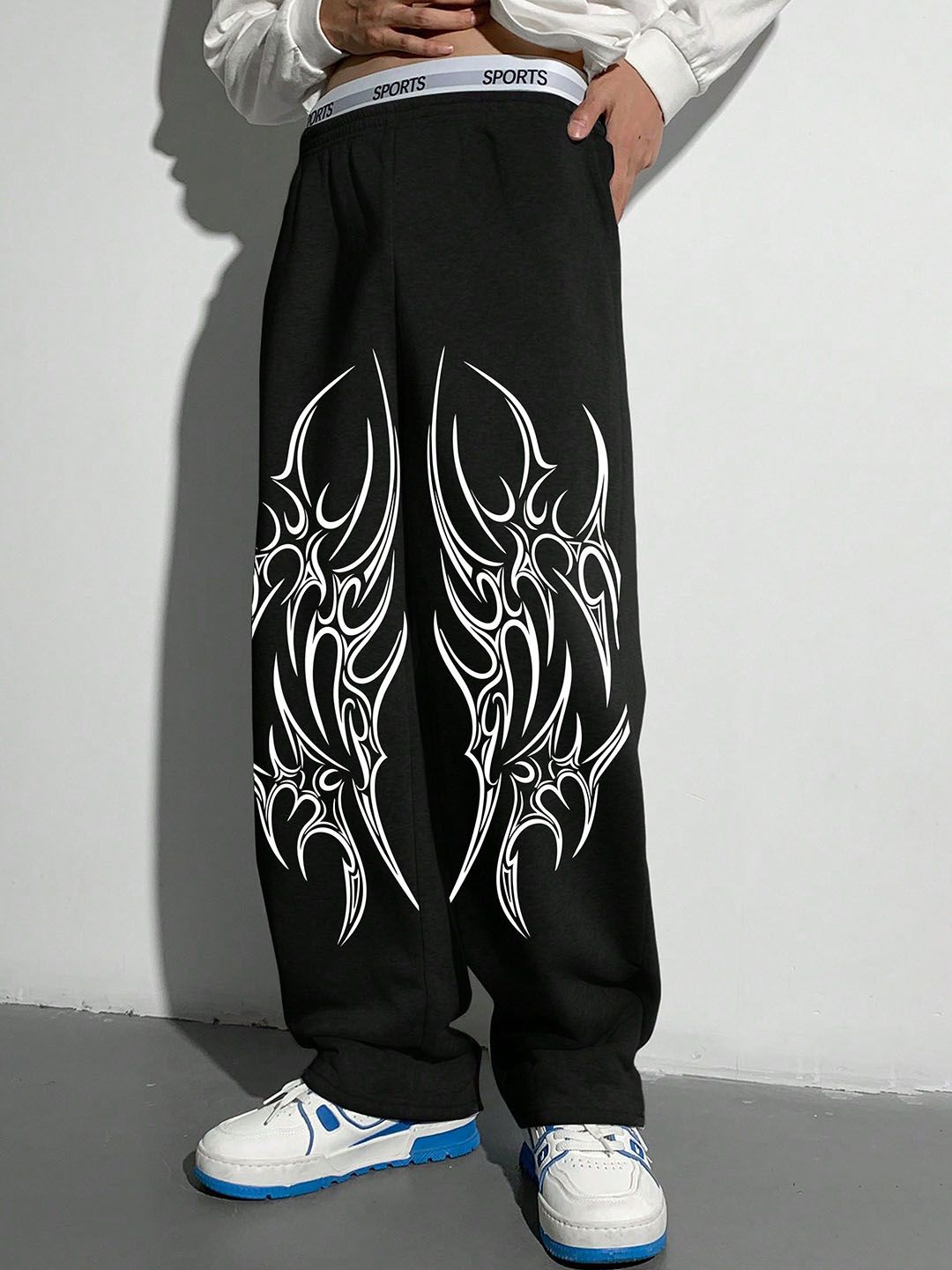Buy BAESD Boys Relaxed Abstract Printed Loose Fit Trousers