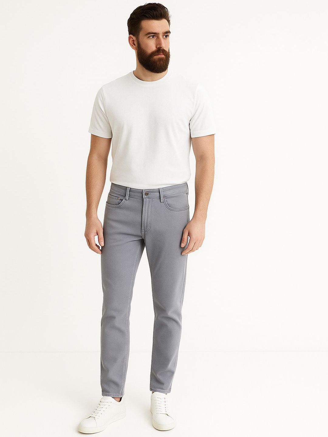 HIRRUX Men Comfort Slim Fit Mid-Rise Stretchable Jeans