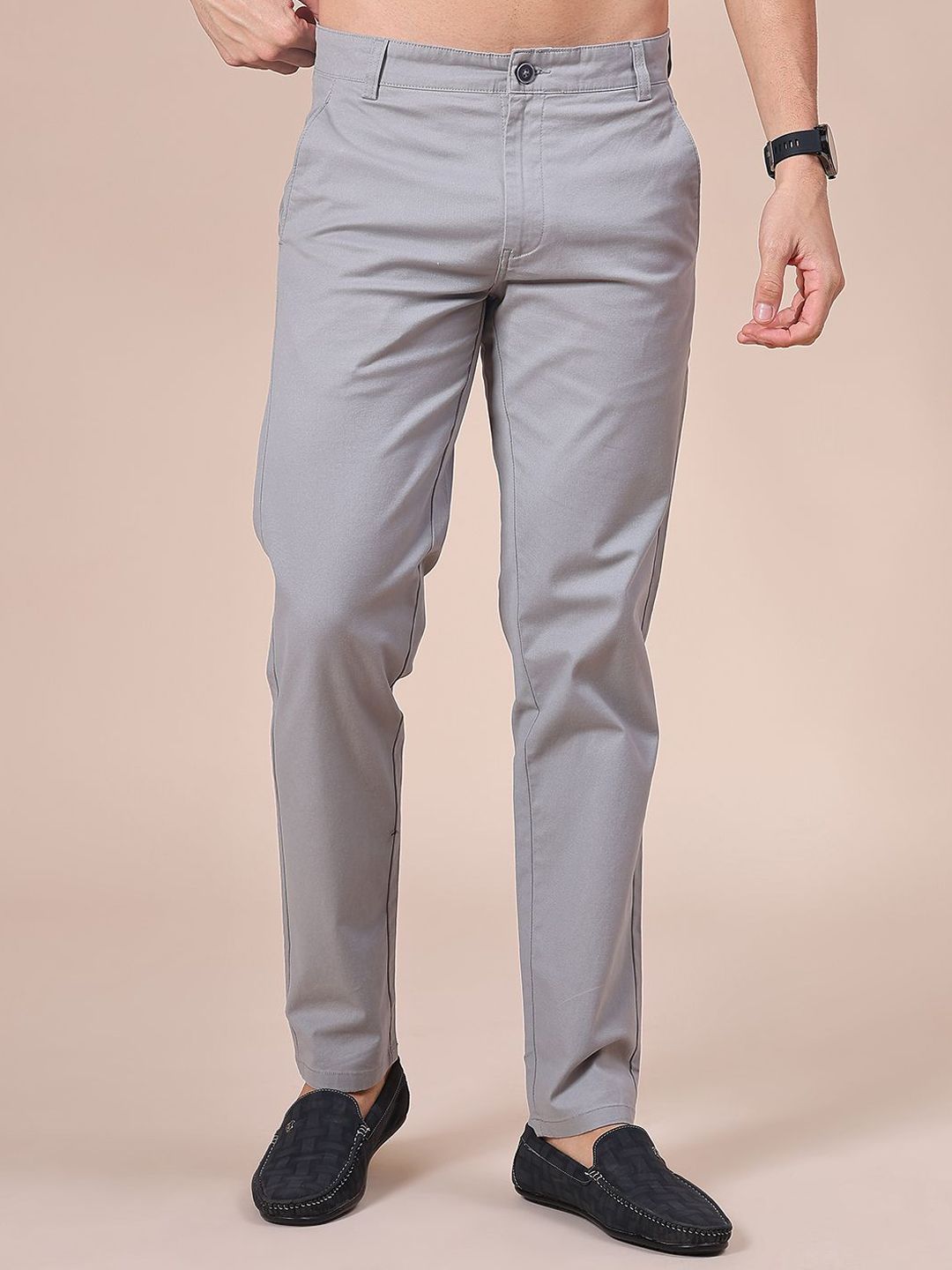 V-Mart Men Mid-Rise Slim Fit Trousers