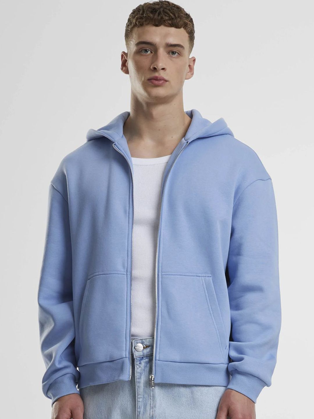 Besick Men Hooded Solid Lightweight Bomber Jacket