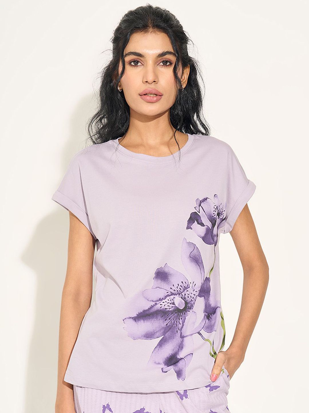 Dreamz by Pantaloons Printed Pure Cotton Lounge T-Shirts